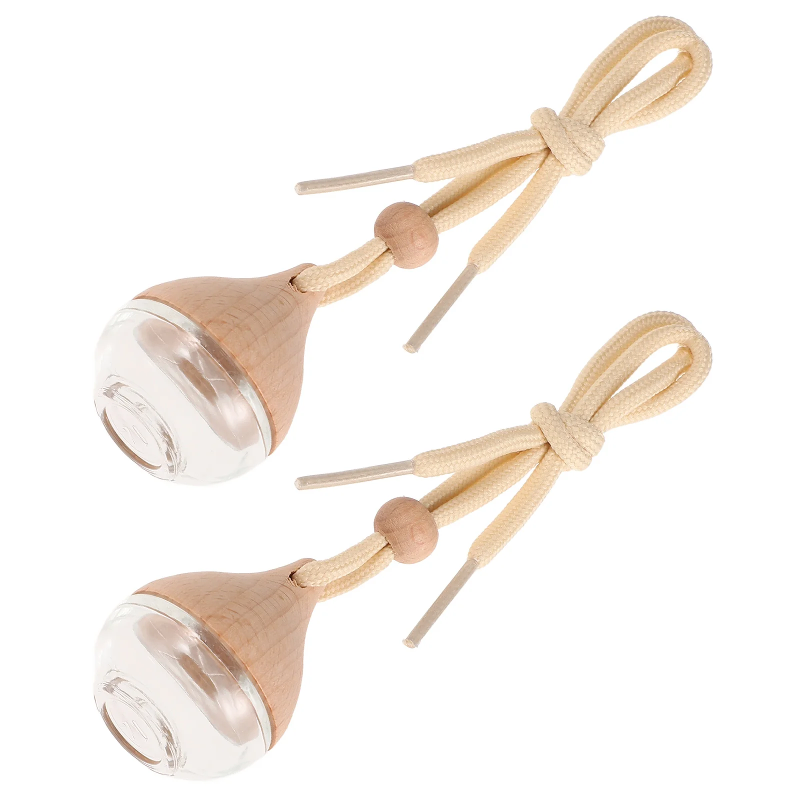 

2Pcs Hanging Car Essential Oil Diffuser Bottles Refillable Glass Perfume Bottles Empty Aroma Diffuser Car Air Freshener Home