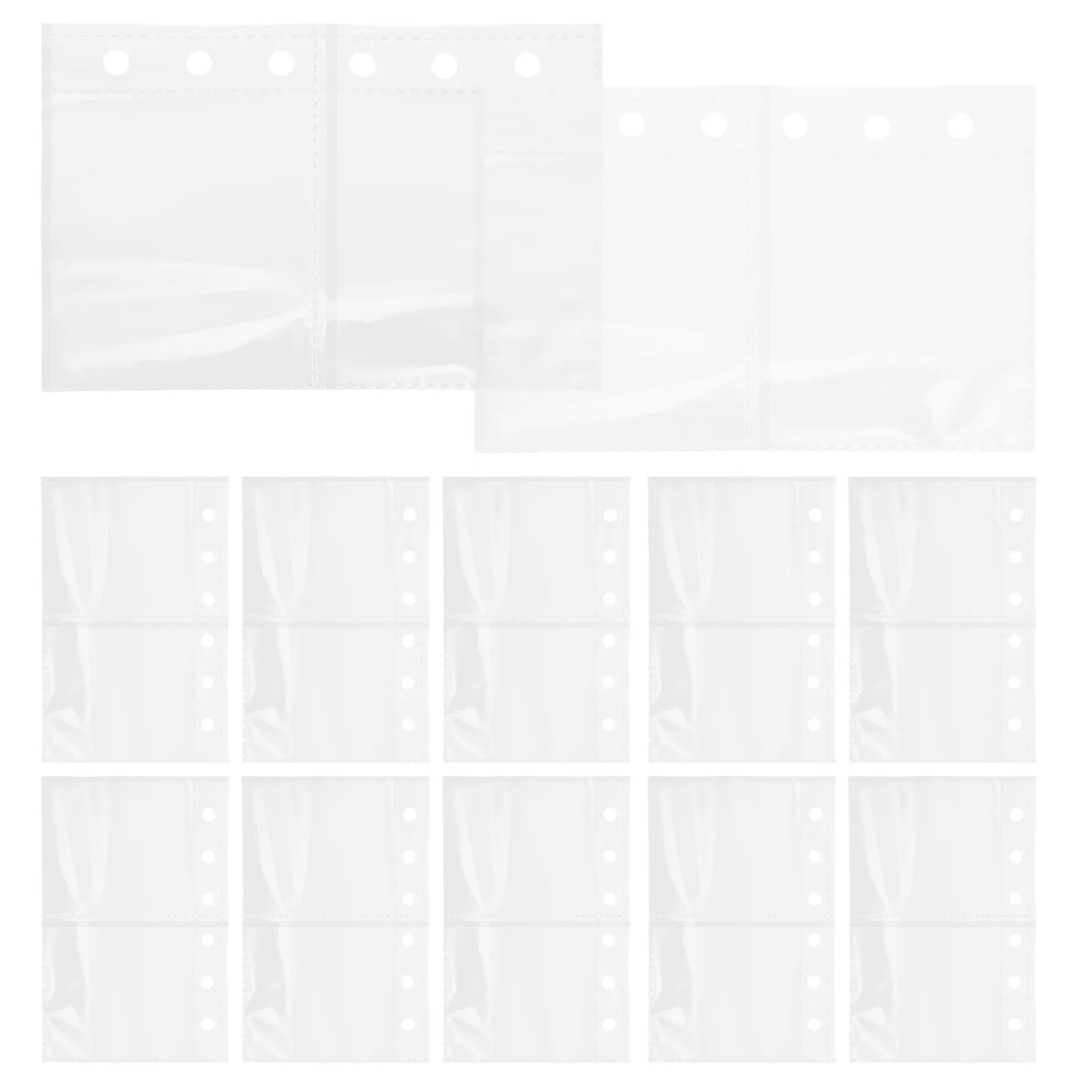 

50Pcs Scrapbook Refill Pages Multi Purpose Clear Sleeves for Card Album Book Photo Cards Binder Organizer Sheets for School