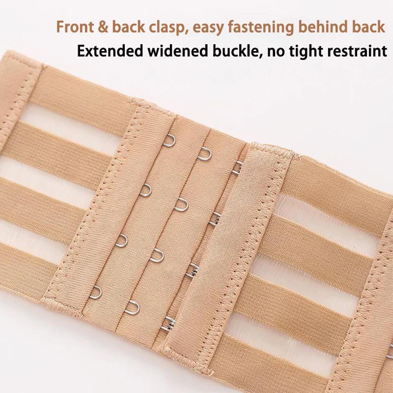 【4-Piece Set】Fishbone Bra Extender with Four Rows of Hooks, Elastic and Breathable, Three-Row Three-Hook Extender, Four-Hook Bra Hook, Four-Hook Bra Extender