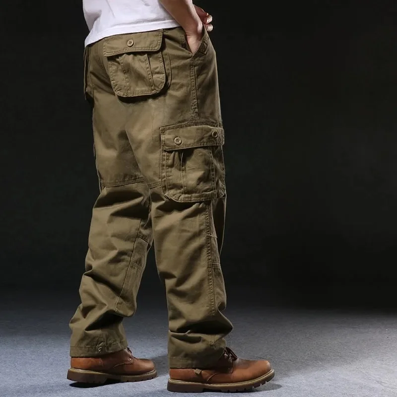 

Men's Workwear Long Pants Multi-ket Wear-Resistant Labor Protection Casual Pants Ten Years of Wear Youth Busin Gentlemen