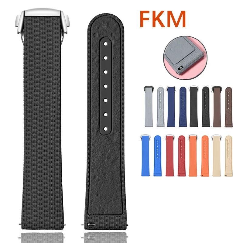 Fluorkautschukarmband für Omega X Swatch MoonSwatch 20 mm FKM Schnellverschluss Herren Damen Universal Ersetzen Sie das Uhrenarmband-Zubehör