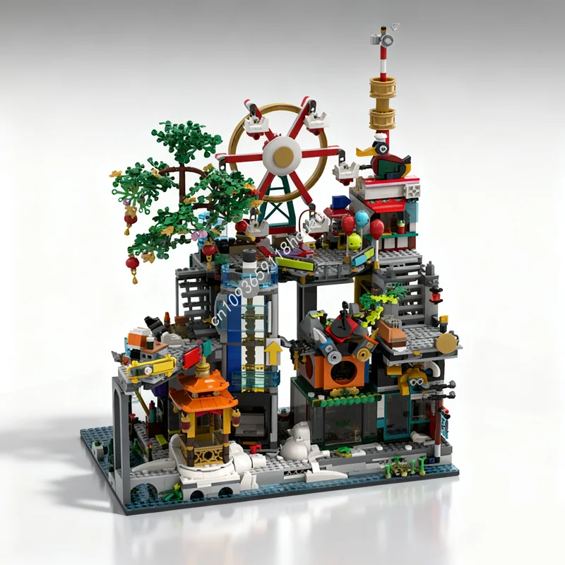 

3586pcs MOC Ninjia City Megapolis Monkie Kided Model Building Blocks Assemble DIY Christmas Gift Creative Brick Toys Birthday