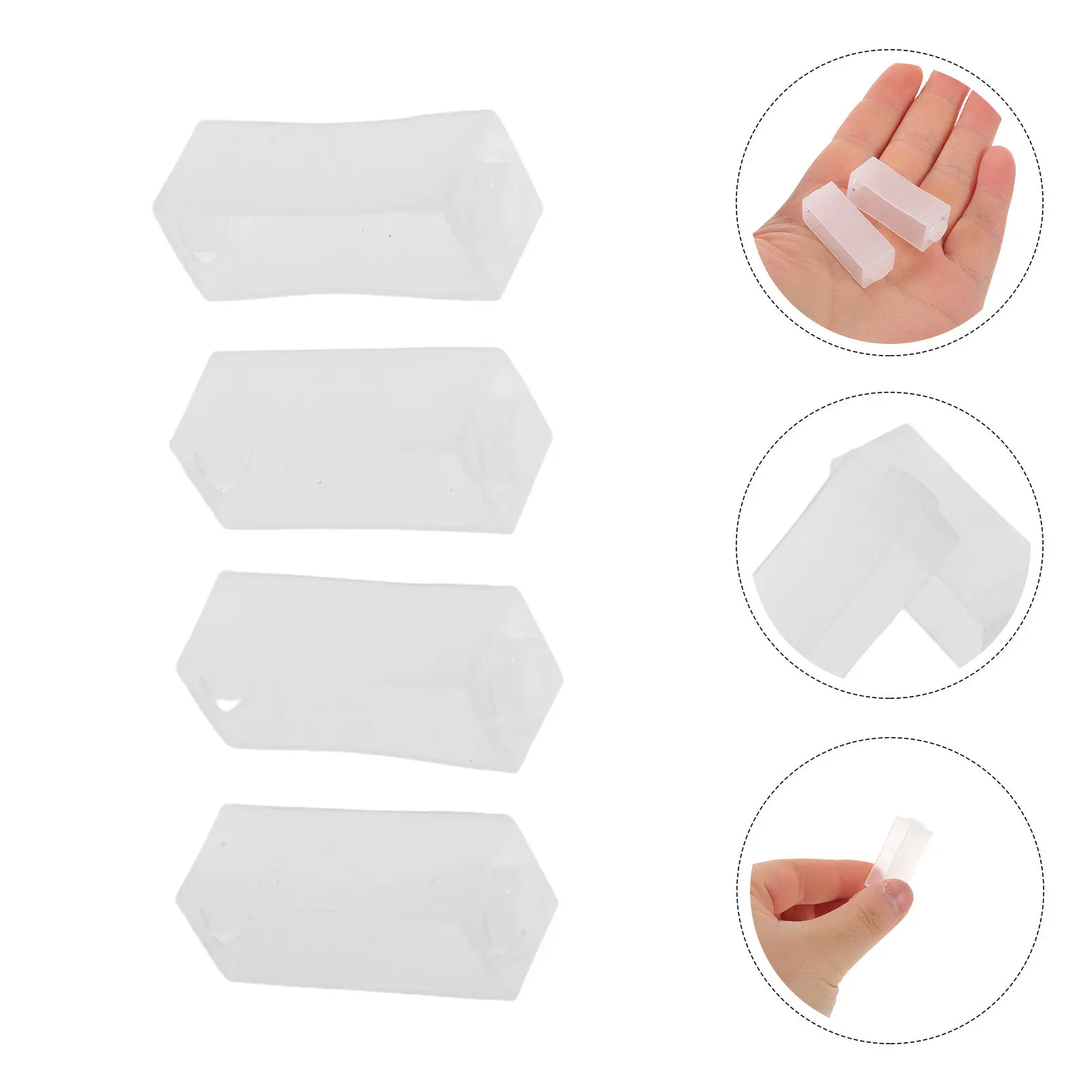 

4Pcs Shower Head Holder Sleeve Plastic Replacement Bushing for Square Pipes Anti-Slip Shower Support Repair Part Bathroom
