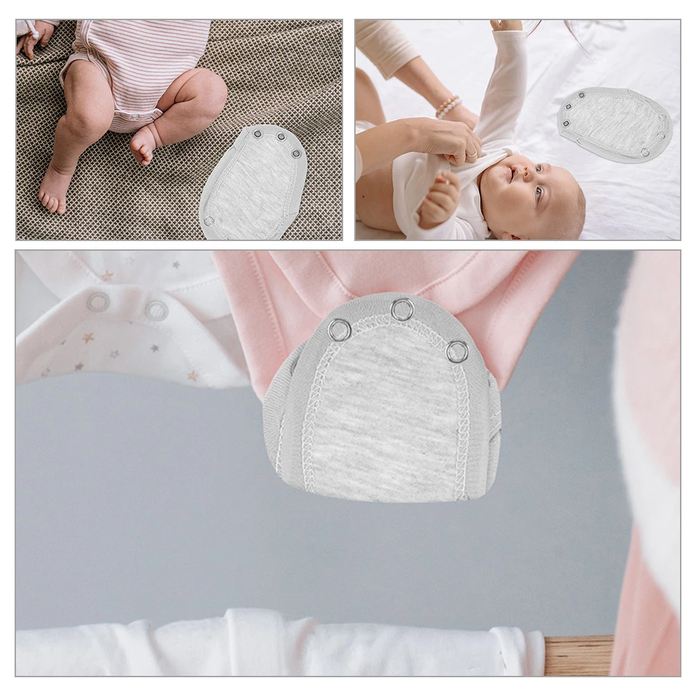 9 Pcs Baby Hoodie Extension Bodysuit Extender for Jumpsuits Extenders Toddlers Snaps Double Layer