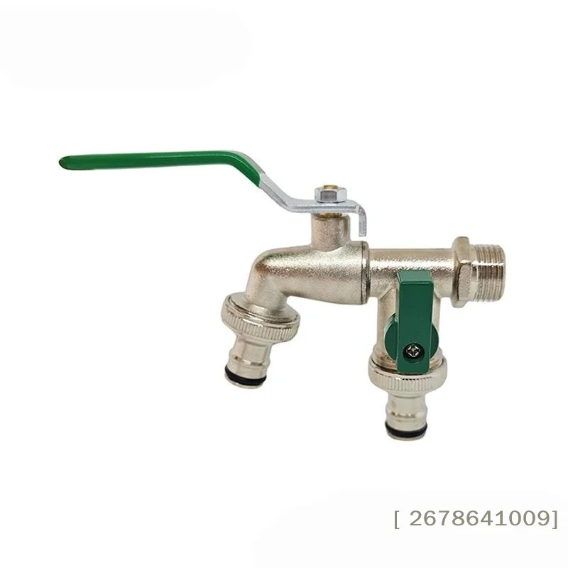 ⚑1Pcs Zinc Alloy Water Faucet 1/2'' 3/4'' Outside & Inside Turn On/Off Lever Handle Watering Supply Taps Ball Valve Garden Tools