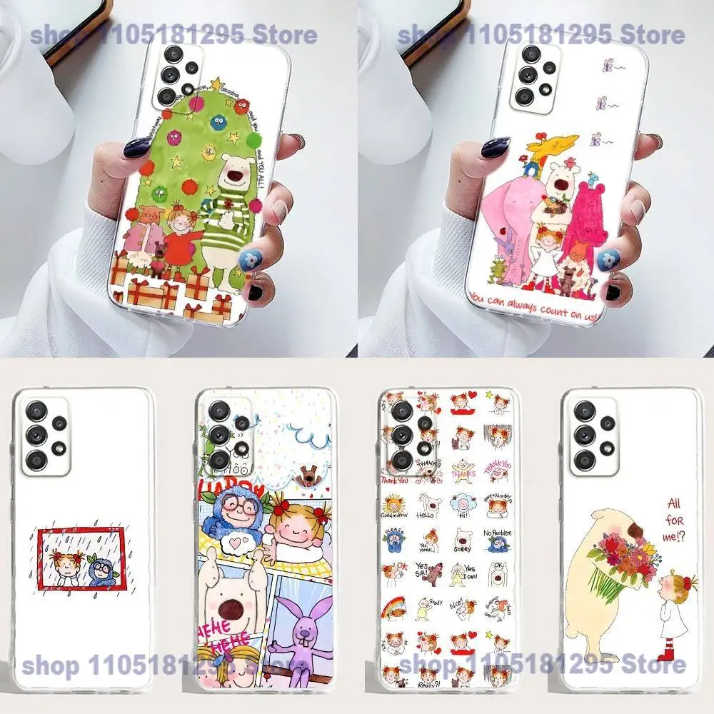 

Cute Cartoon Art COCO-chanS Phone Case Silicone For Samsung S23,21,22,20 FE lite,S10,9,PIus,A70,Soft Transparent
