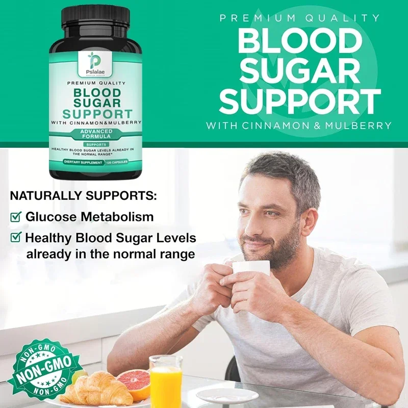 Blood Sugar Support - Controls Blood Sugar Levels, Supports Heart Health, Glucose Metabolism