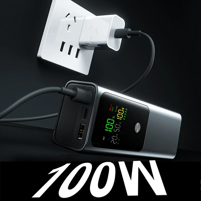 DIY Battery Charger Case PD 100W Fast Charging for 4PCS 21700 Polymer 20000mA Battery Power Bank Box for Macbook Need Welding