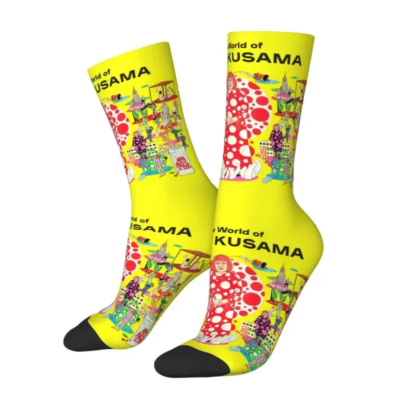 

Милые мужские носки The World Of Yayoi Kusama, удобные дышащие носки унисекс с 3D-принтом японского художника