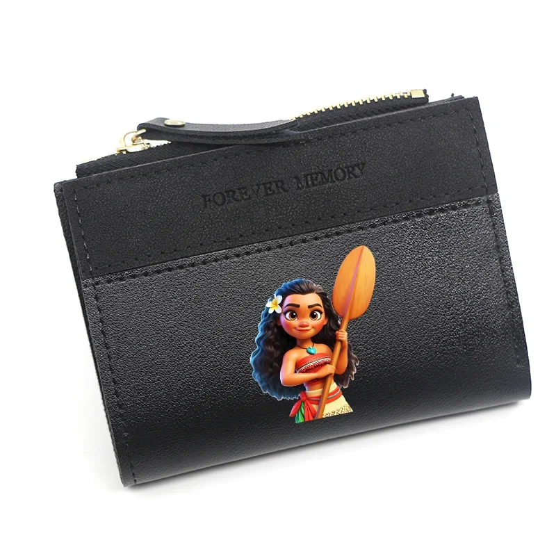 Moana Wallet Short Coin Purse Printing A-Z Letters Card Holder Handbag Ladies Small Wallets Female Hasp Clutch Money Bag Gifts