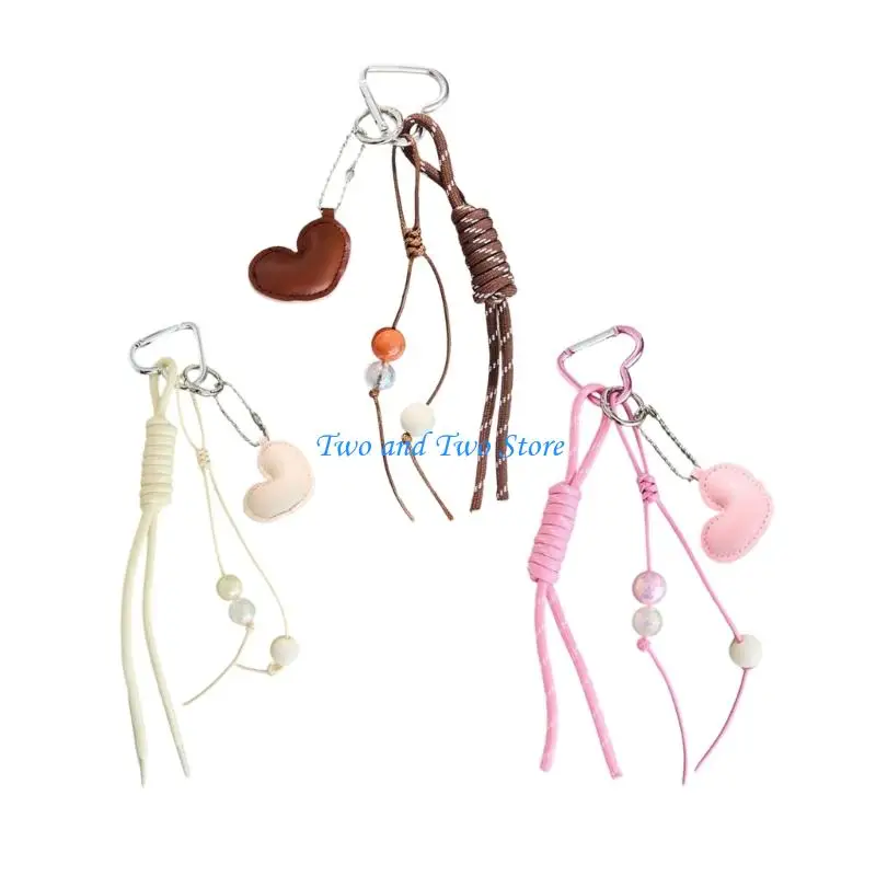 

HX6F Stylish Key Charm Heart Unique Bag Hanging Ornament Great for Adding Fun