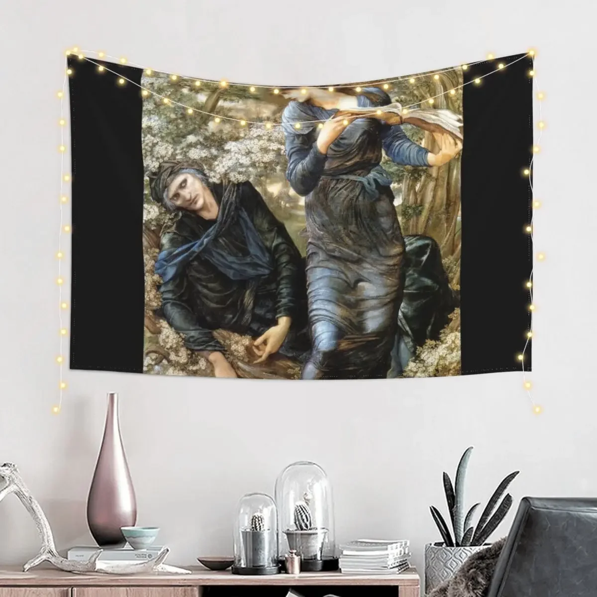 The Beguiling of Merlin - Edward Burne-Jones 1872 Tapestry Kawaii Room Decor Bedroom Decoration Tapestry