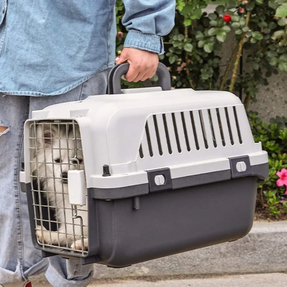 Pet Air Box Dog with Wheels Breathable Transport Travel Cat Dog Carrier Portable High Load-bearing Pets Carriers and Travel Gear
