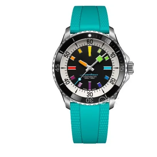 2025 Reloj de hombre Super Ocean de marca de lujo resistente al agua de acero inoxidable deportivo atornillado reloj de moda para hombre primavera