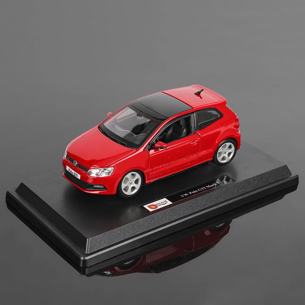 Bburago 1:24 Volkswagen POLO GTI MARK 5 Alloy Classic Car Model Die Cast Toy Collectible Gift