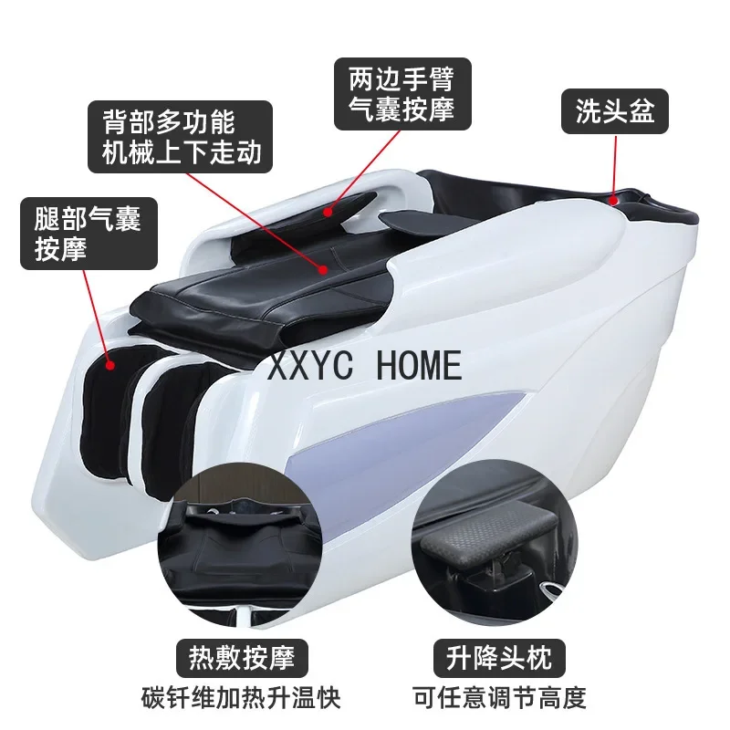 

Hair Salon Multifunctional Barber Shop Shampoo Massage Couch Beauty Club Thai Style Shampoo Chair Smart Simple Massage Couch
