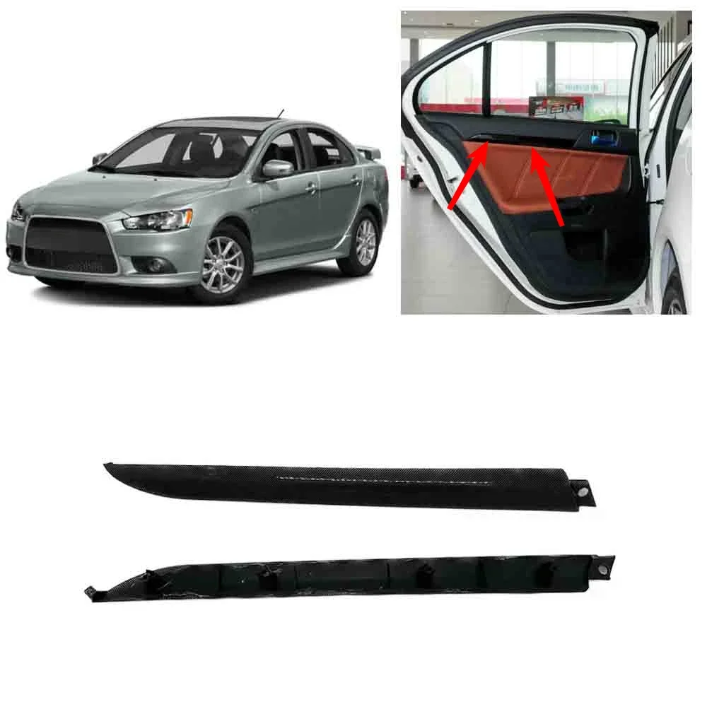 

1 Piece Rear Door Interior Carbon Fiber Cover for Lancer Door Trim Decoration Strip for Lancer GT Door Strip for EVO 10 X L or R