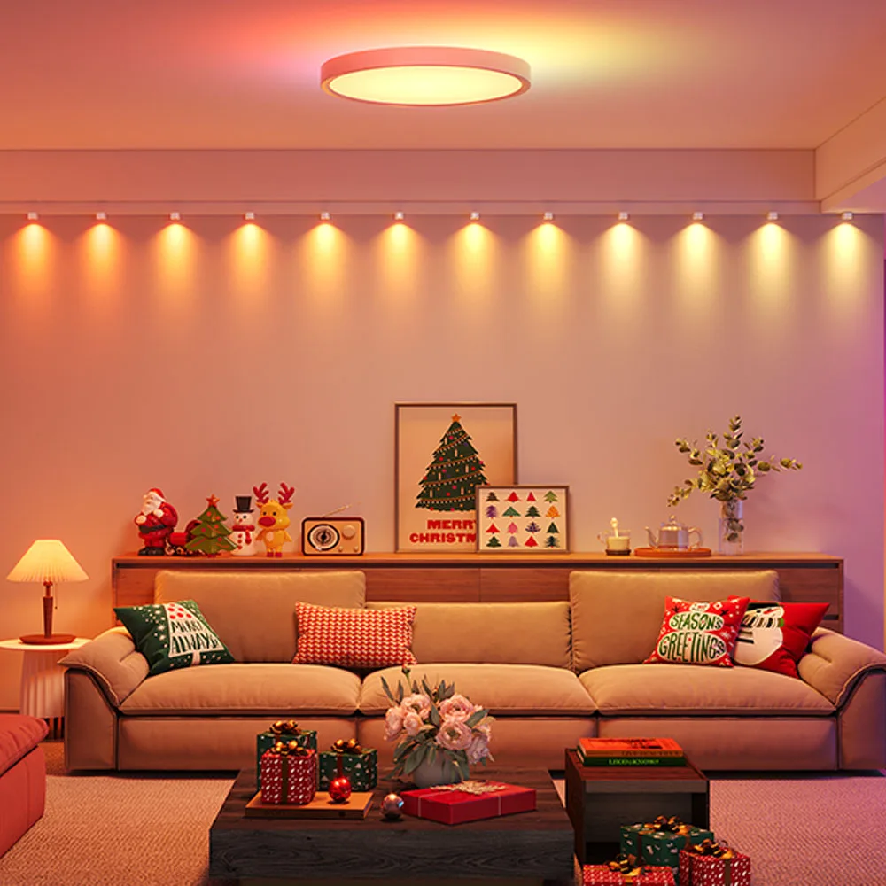 2025 هدية عيد الميلاد 90 متر/300 قدم أضواء خارجية دائمة ، أضواء الطنف RGB الذكية مع التحكم عن بعد في التطبيق لزينة عيد الميلاد في الهواء الطلق #4