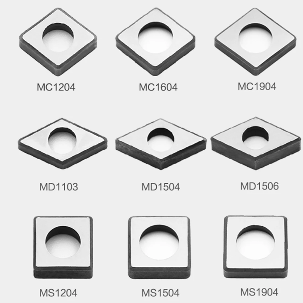 10pcs 커터 바 심 MT1603 MT2204 STM1603 MW0804 MD1103 MD1504 MD1506 MS1204 MC1204 MV1603 합금 커터 패드 도구베이스