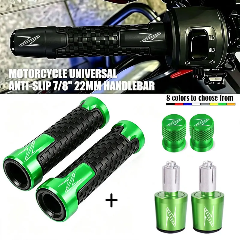 For Kawasaki Z900 Z650 Z750 Z400 Z800 Z1000 Ninja 400 650 300 Tire Valve Caps Handle Bar End Cap Engine Oil Filler Cap Brake Cap