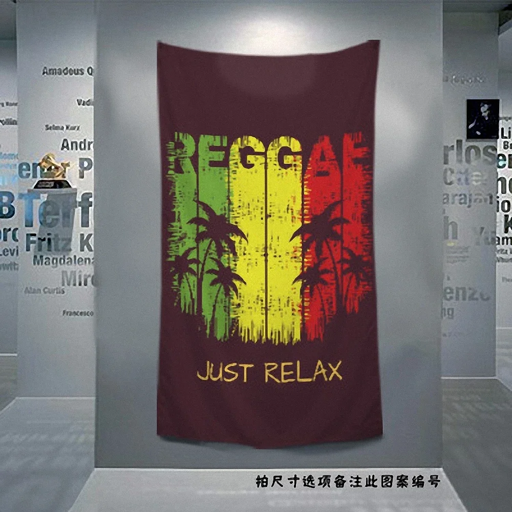 Bob Marley Retro Poster Jamaican Reggae Rock Music Flag Banner Tapestry Mural Bar Cafe Bedroom Background Decor Cloth