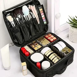 Borsa per il trucco con divisorio per le donne cassetta degli attrezzi di grande capacità valigia multifunzionale per attrezzi da viaggio professionale per Organizer per unghie