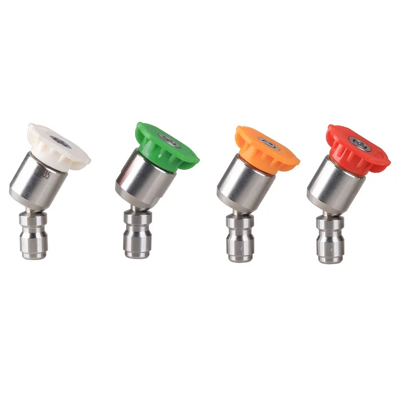 Variable Angle 360 Degree Rotatable High Pressure Cleaning Nozzle Head Set For 14 Inch Quick Connect Car Wash Nozzles