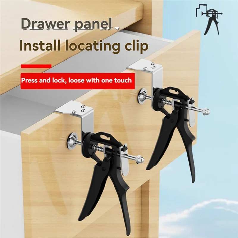 Picture 5: ABRU-1Pc Drawer Front Installation Clamps,Cabinet Door Clamp Hardware Jig,Multi-Adjustable Drawer Panel Fixing Clamp