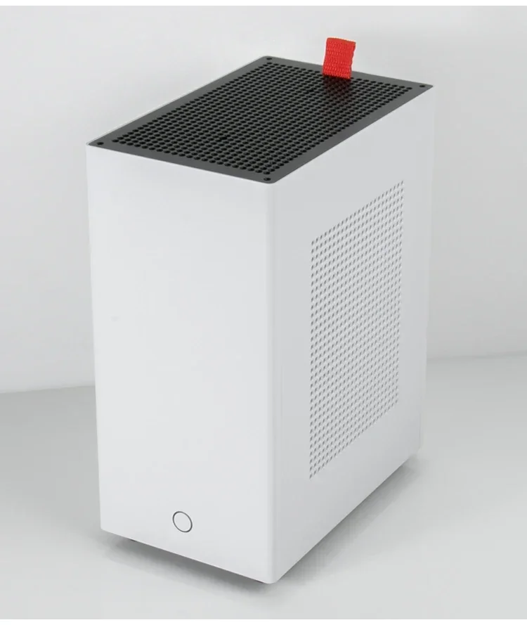 Mini ITX Computer Case Side Transparent, Support 1U Flex PSU, DIY Small PC Chassis for Gaming