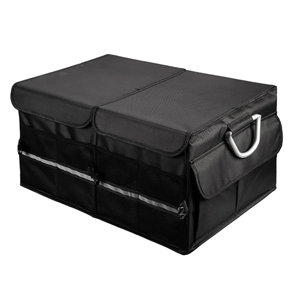 Car Storage Collapse Trunk Back Bin Bag Car Organizer for ford Car Interior Accessories Trunk Box for Tesla Black