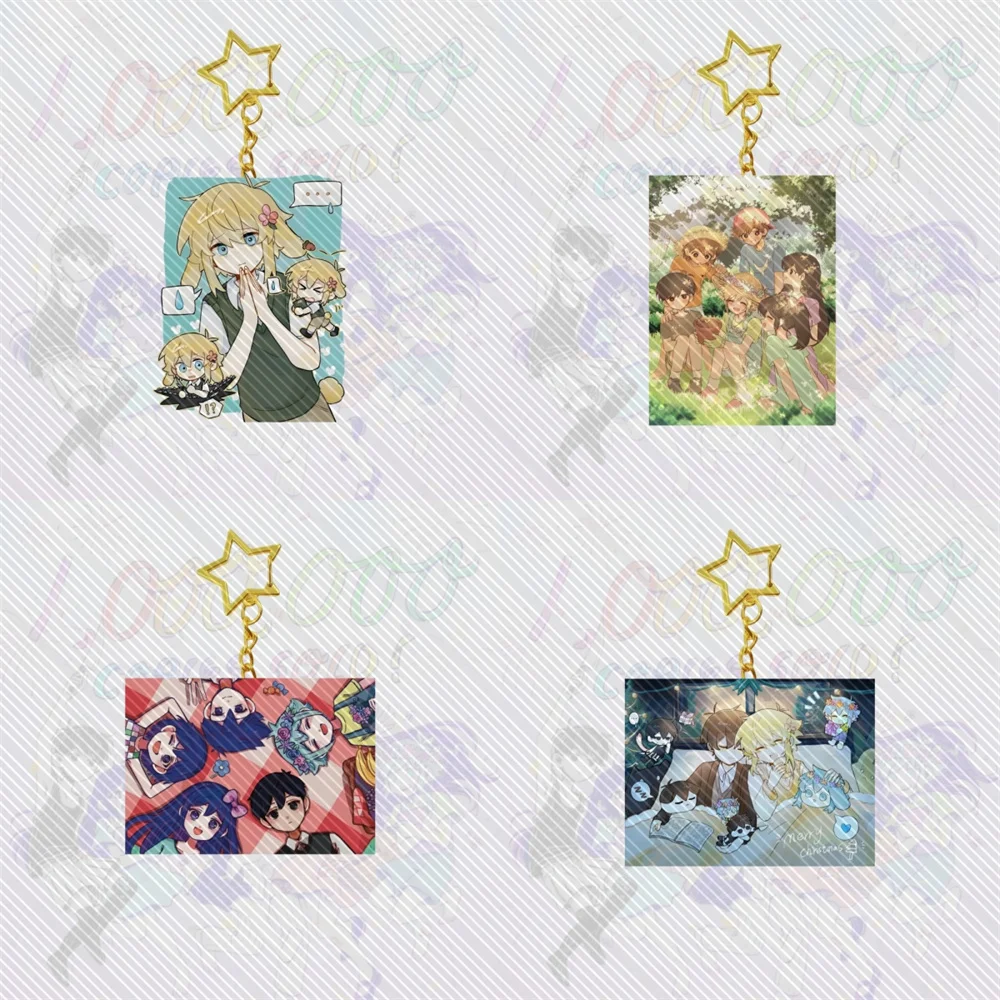 

6CM Game omori cute Acrylic Keychain Model Cosplay Characters Ornament Accessories Goods Christmas Collection Gifts