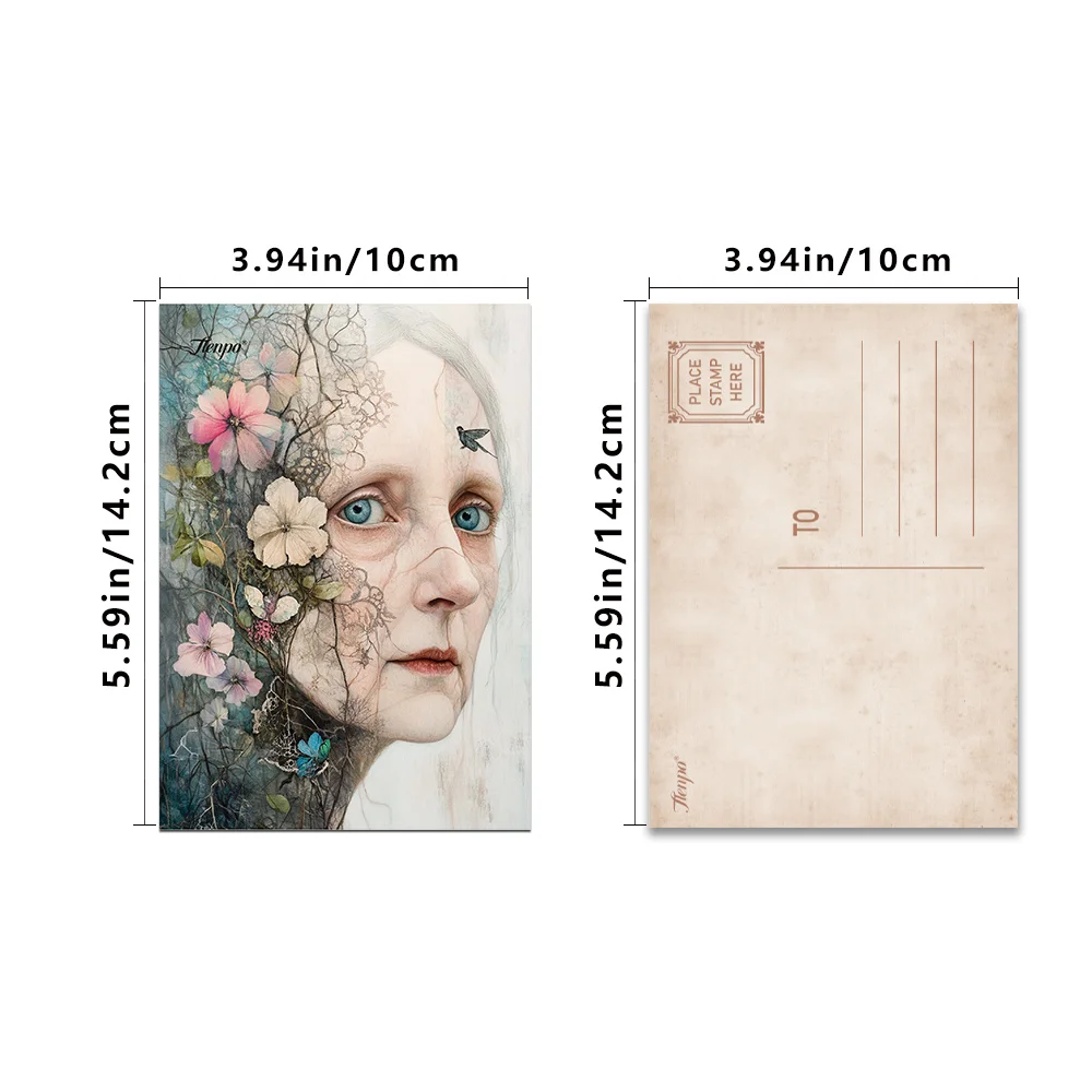 32pcs, Flower Butterfly Goddess postcards, decoration/greeting cards/postcards, high-precision printing, collectible and  mailed - view 2