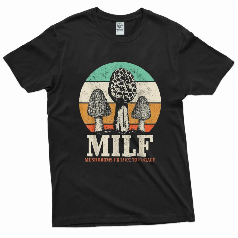 New Summer I'd Like To Forage Morel Retro Sunset Cotton Tee Funny Women Cottagecore T-shirt Fungi Hunter Graphic Casual S-5xl