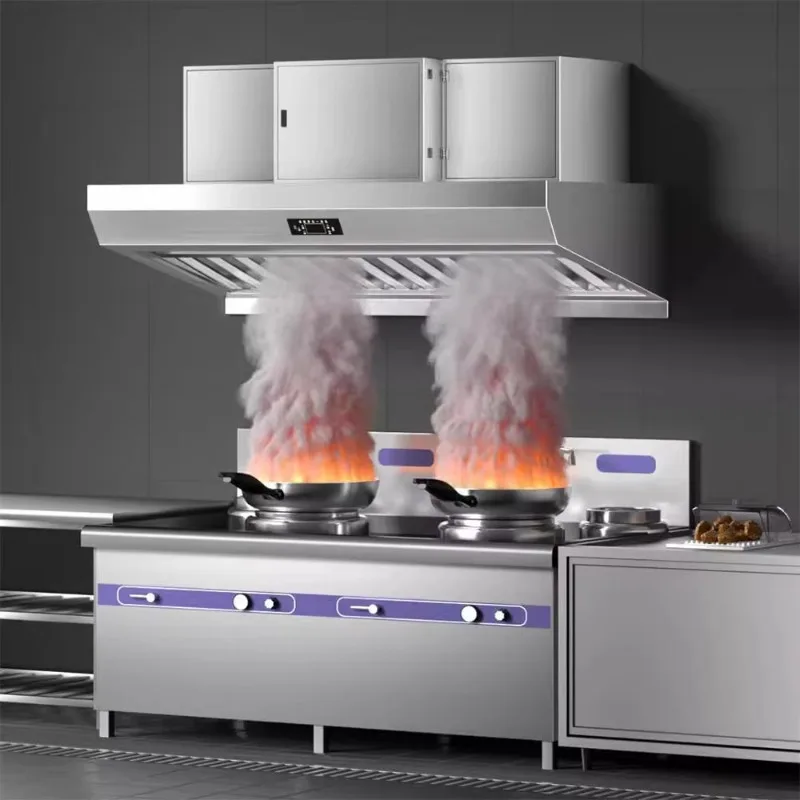 Commercial All-in-One Fume Purifier Range Hood for Restaurant Electric Low-Altitude Emission Purifier Household customized