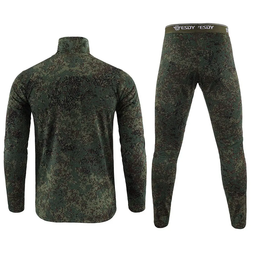 Chechen Outdoor Men's Autumn/Winter Warm and Cold proof Sports Camouflage Underwear Set