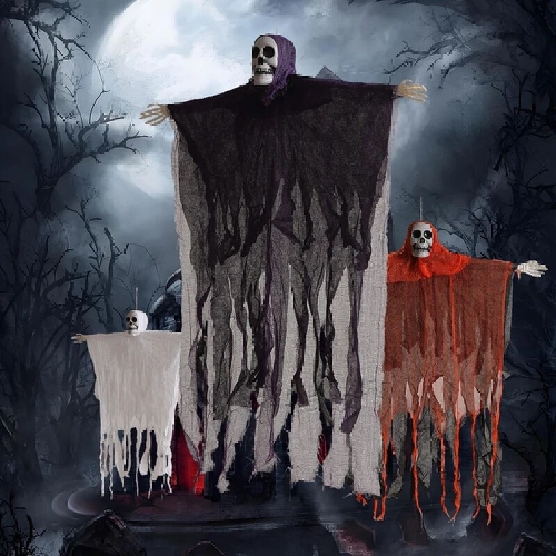 

Хэллоуин Вечеринка Висячий Череп Скелет Призрак Орнамент Ужас Реквизит Дом с Привидениями Хэллоуин Вечеринка Открытый Двор Украшение Сада