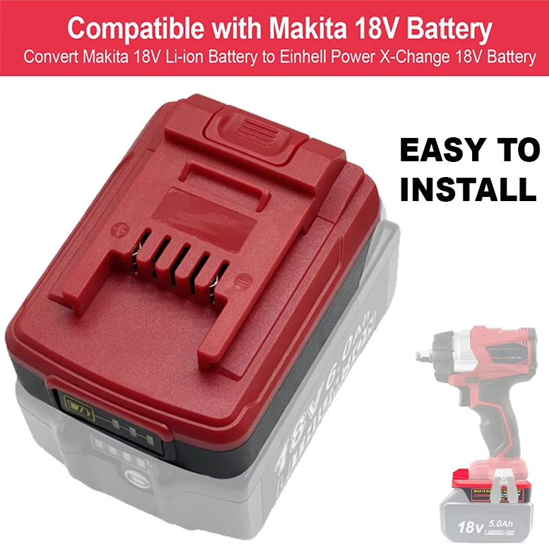 Lithium Battery Adapter Converter Replacement For Makita For Einhell Power X-Change 18V Battery Tool Use Protective Plate