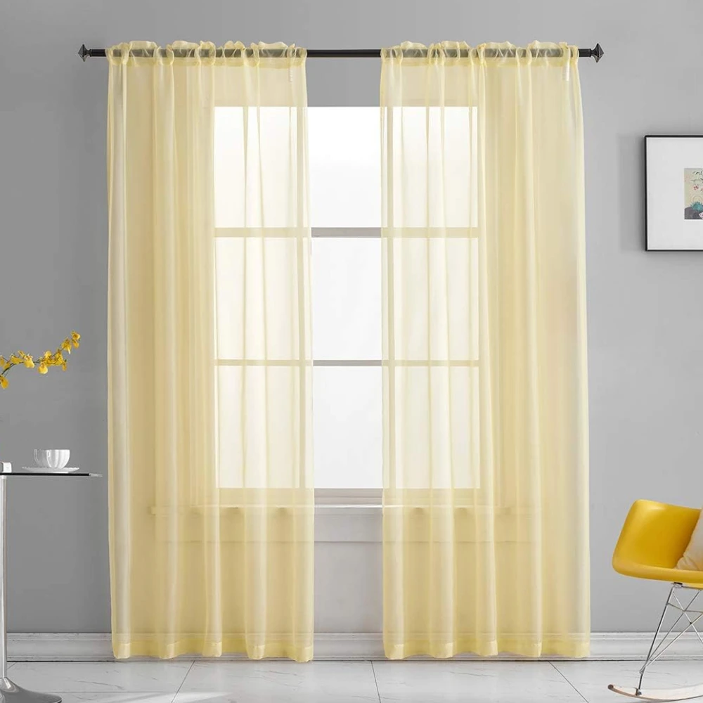 

W132CM прозрачные шторы, прозрачные шторы, светофильтрующие стержни, карманные прозрачные шторы из вуали для спальни, гостиной