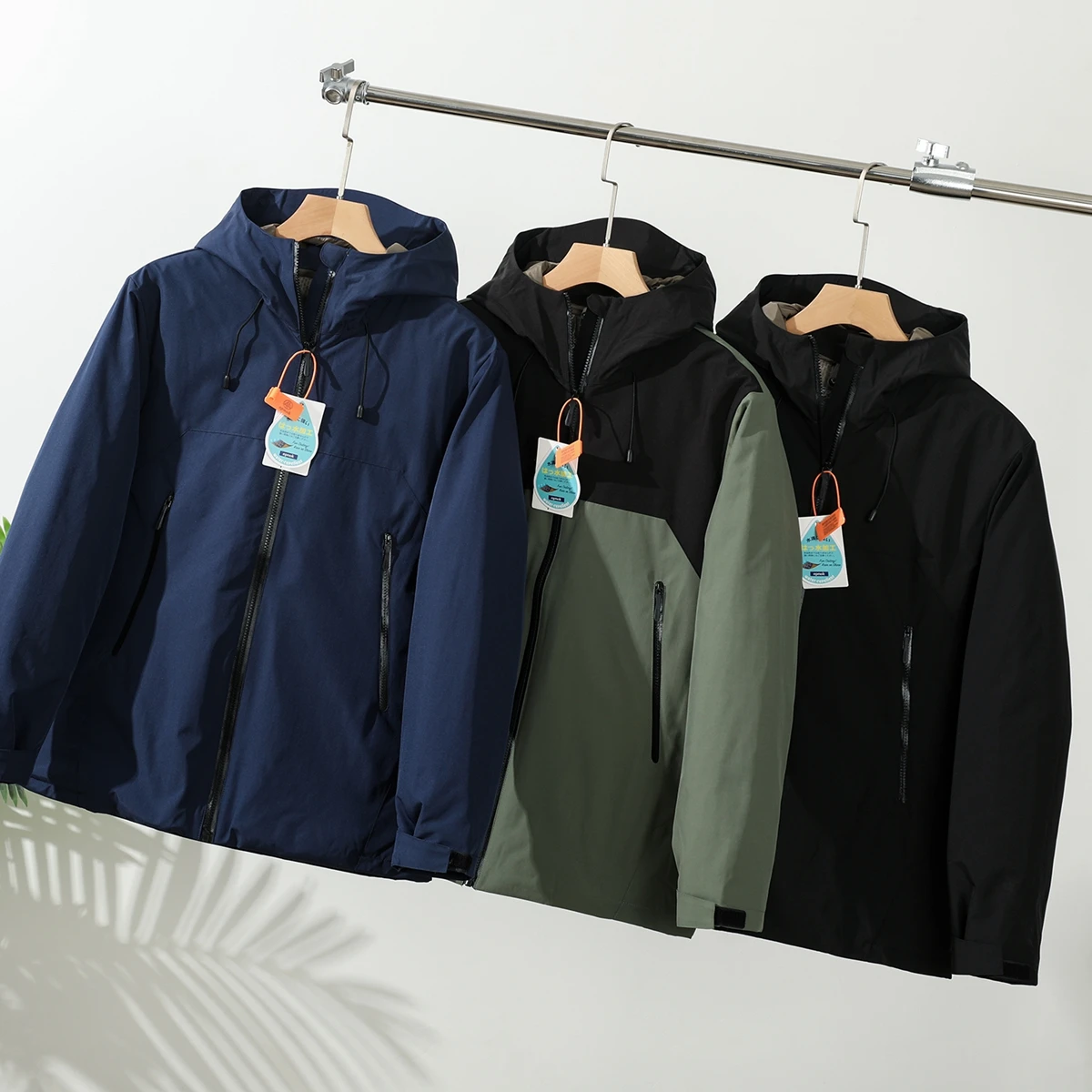 

Superb Value Men's down Jaet 80 White Du Feather Windproof Water-Resistant Hooded Patchwork Winter Coat Faion Urban Sle