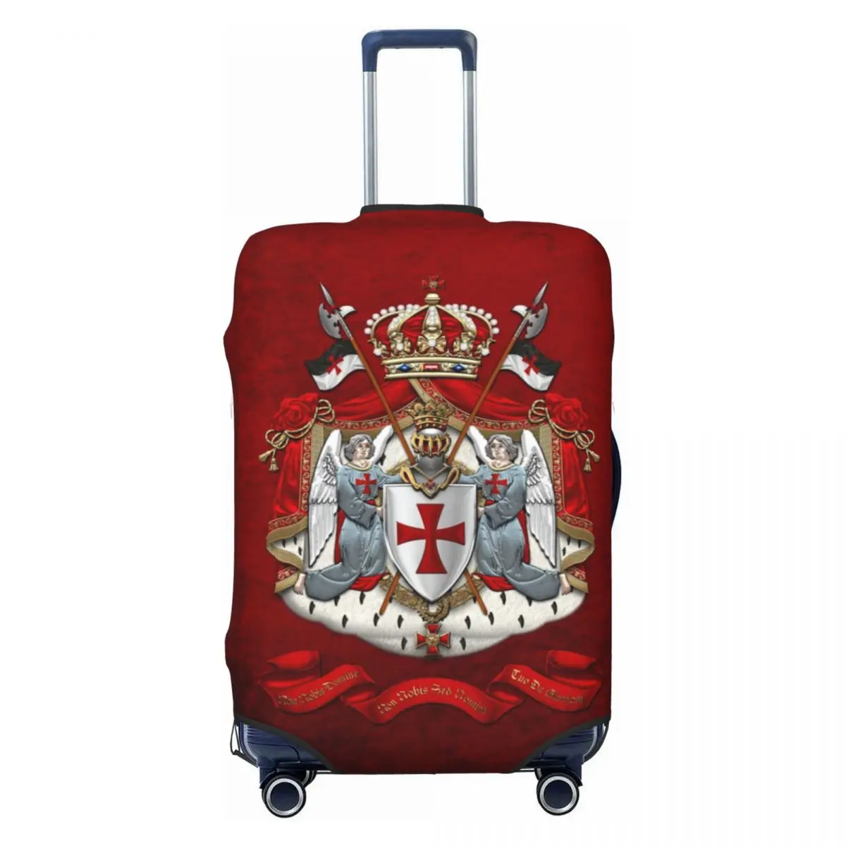 

Флаг рыцарей тамплиеров с гербом, чехол для багажа, эластичный дорожный чемодан с крестом воина, защитные чехлы, подходят для 18-32 дюймов