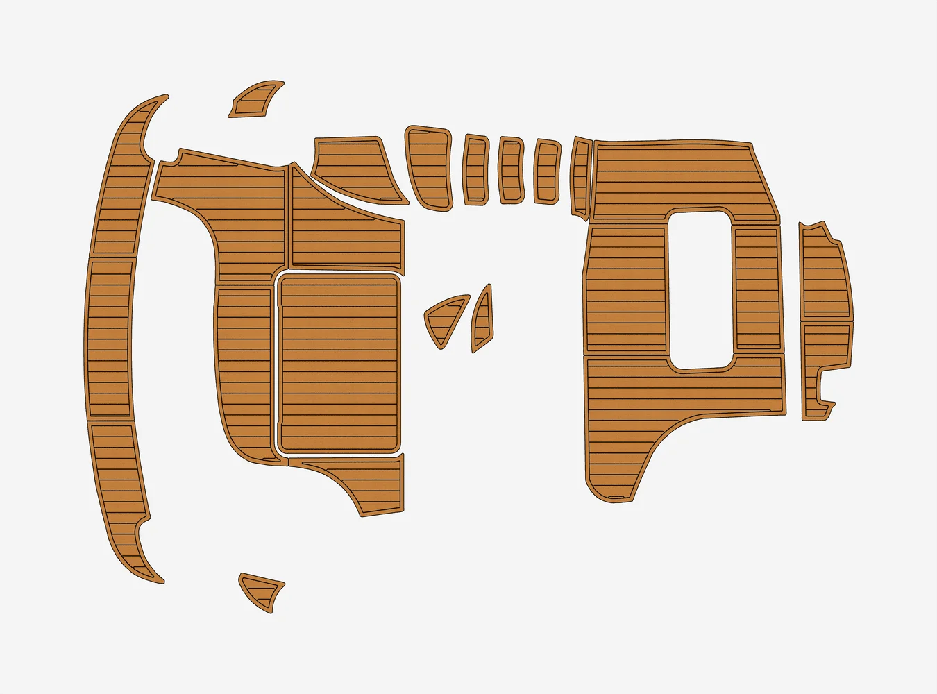 

1994-1999 Sealine 360 Statesman 1/4 дюйма, 6 мм, пена EVA, нескользящий морской коврик из тикового дерева из ПВХ, напольный морской коврик