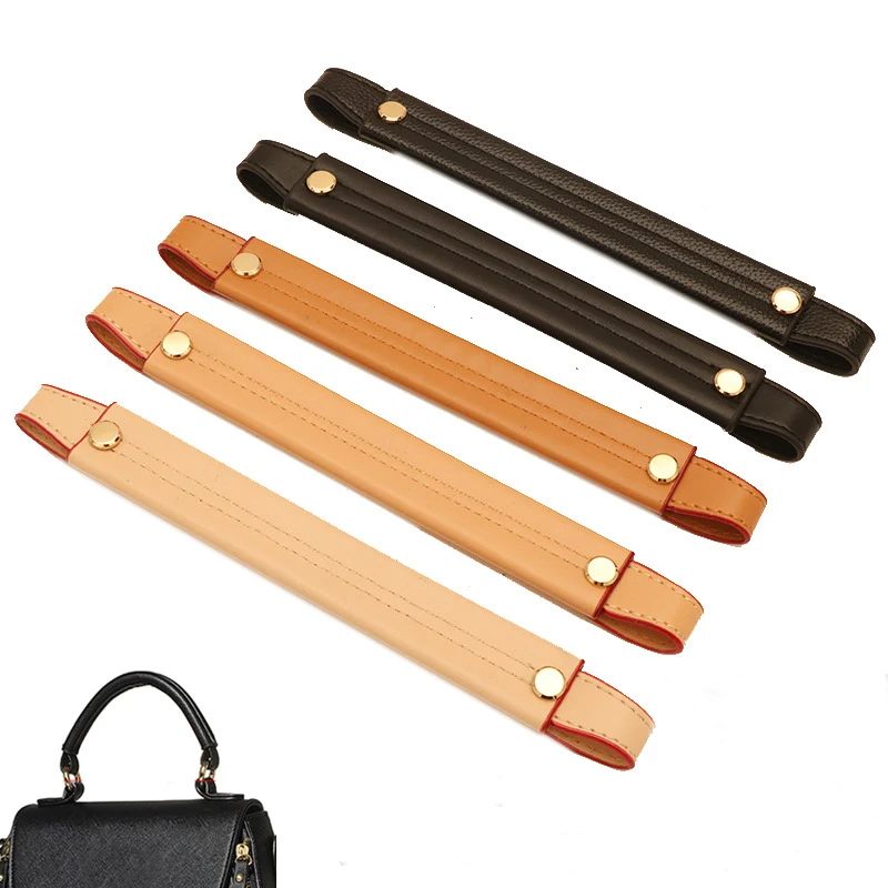 Customized Bag Handle Strap Short Bag Handles 22cm 35cm Leather Shoulder Bag Strap Handbag Replacement Belt Bag Accessories