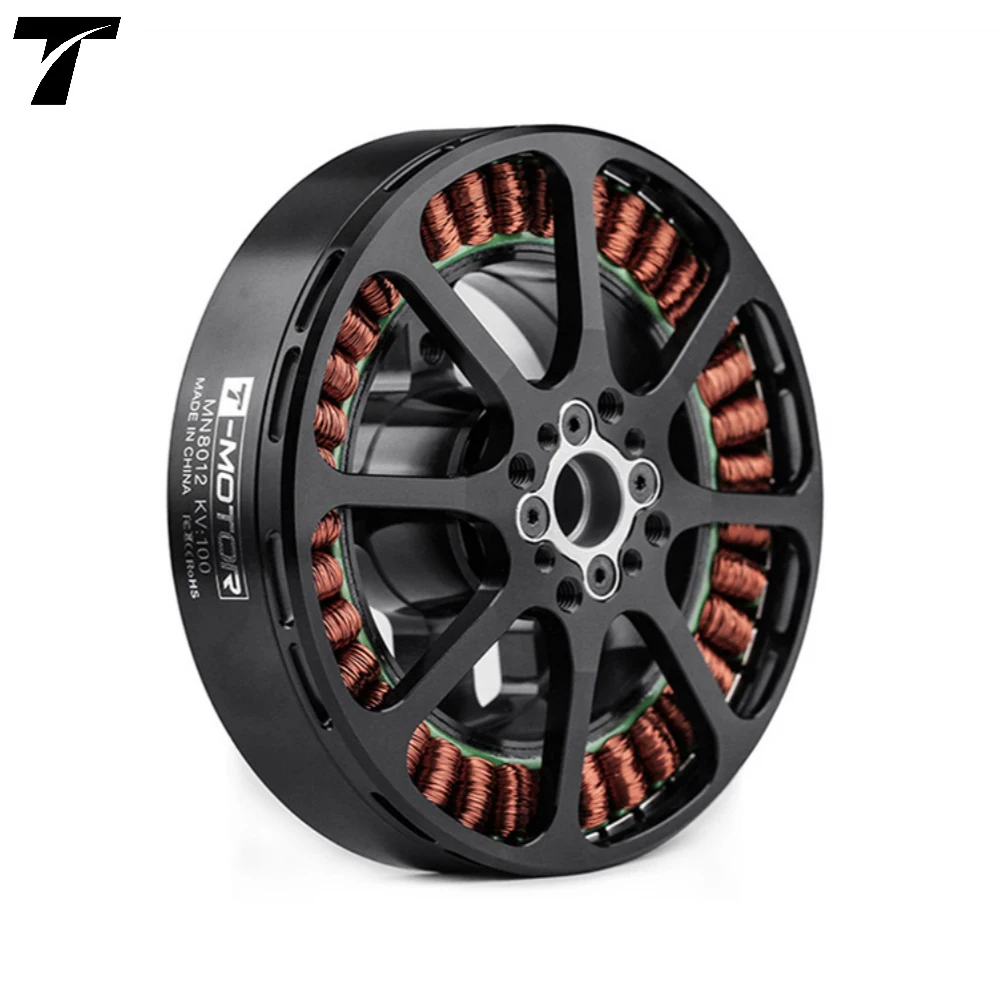 T-MOTOR MN8012 KV100 Professional Remote Control 1873W Multirotor UAV Motor 10KG 20KG 30KG Payload Brushless