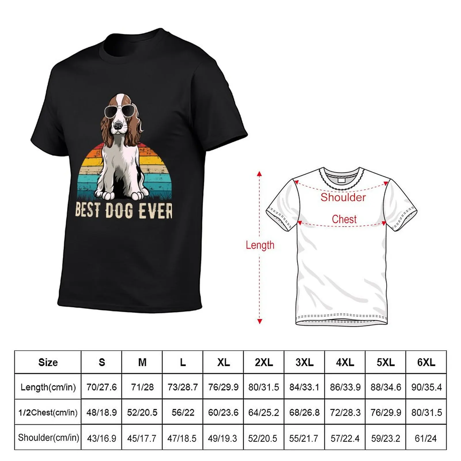 English Springer Spaniel T-shirt summer clothes korean fashion Aesthetic clothing mens champion t shirts