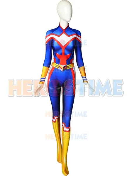 All Might Cosplay Costume d'Halloween pour femmes, Zentai, IQUE dex, Drum Suit Jumpsuit, Smile Imbibé, Hero Costume pour adultes et enfants