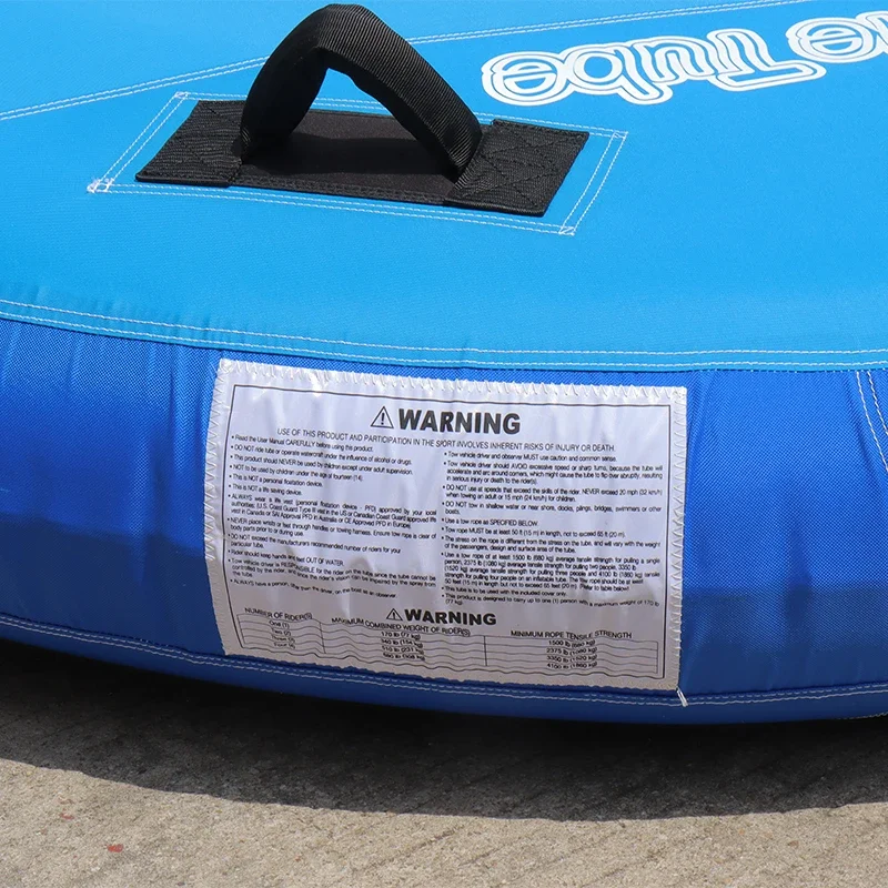 2 Persons Full Package Inflatable Round Towable Tube,Overwater Towing Tractor Type Inflatable Towable Tube - Image 6
