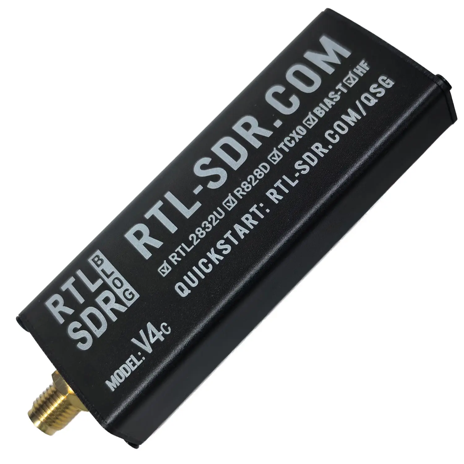 RTL-SDR Blog RTL SDR V4C R828D RTL2832U 1PPM TCXO SMA RTLSDR Rádio Definido por Software (Apenas Dongle) (USB-C)