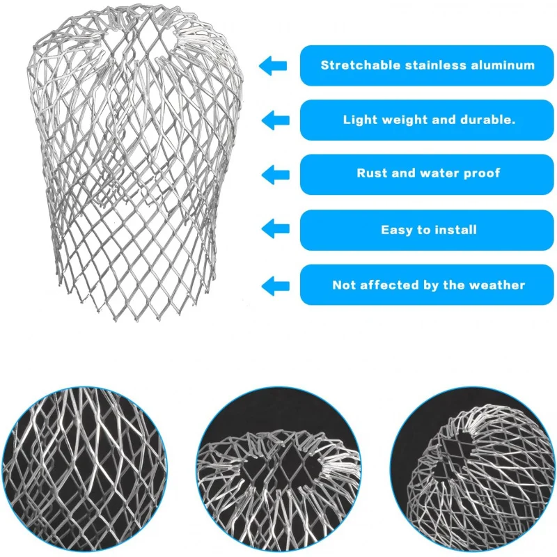 4 peças de proteção de calha, downspout, 3,5 polegadas, folha expansível