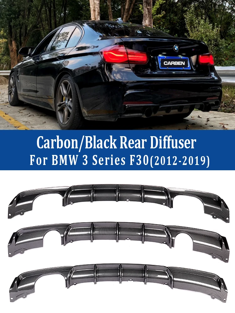 

Для BMW 3 серии F30 F31 2012-2019 глянцевый черный MP задний бампер с диффузором для губ Carbon M Tech Diffusor Body Kit 320i 328i M Sport