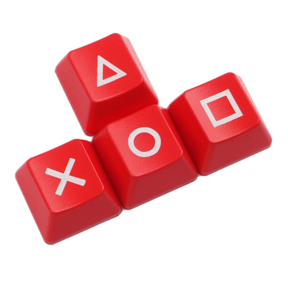 Tapa de teclas arriba abajo, teclado mecánico Pbt Keycap Ps4 Botón Key Wasd Dye Sub Tech R4 R3 R2 R1-Red